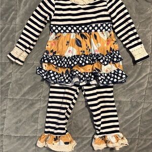 Striped and Floral Kids Matching Set